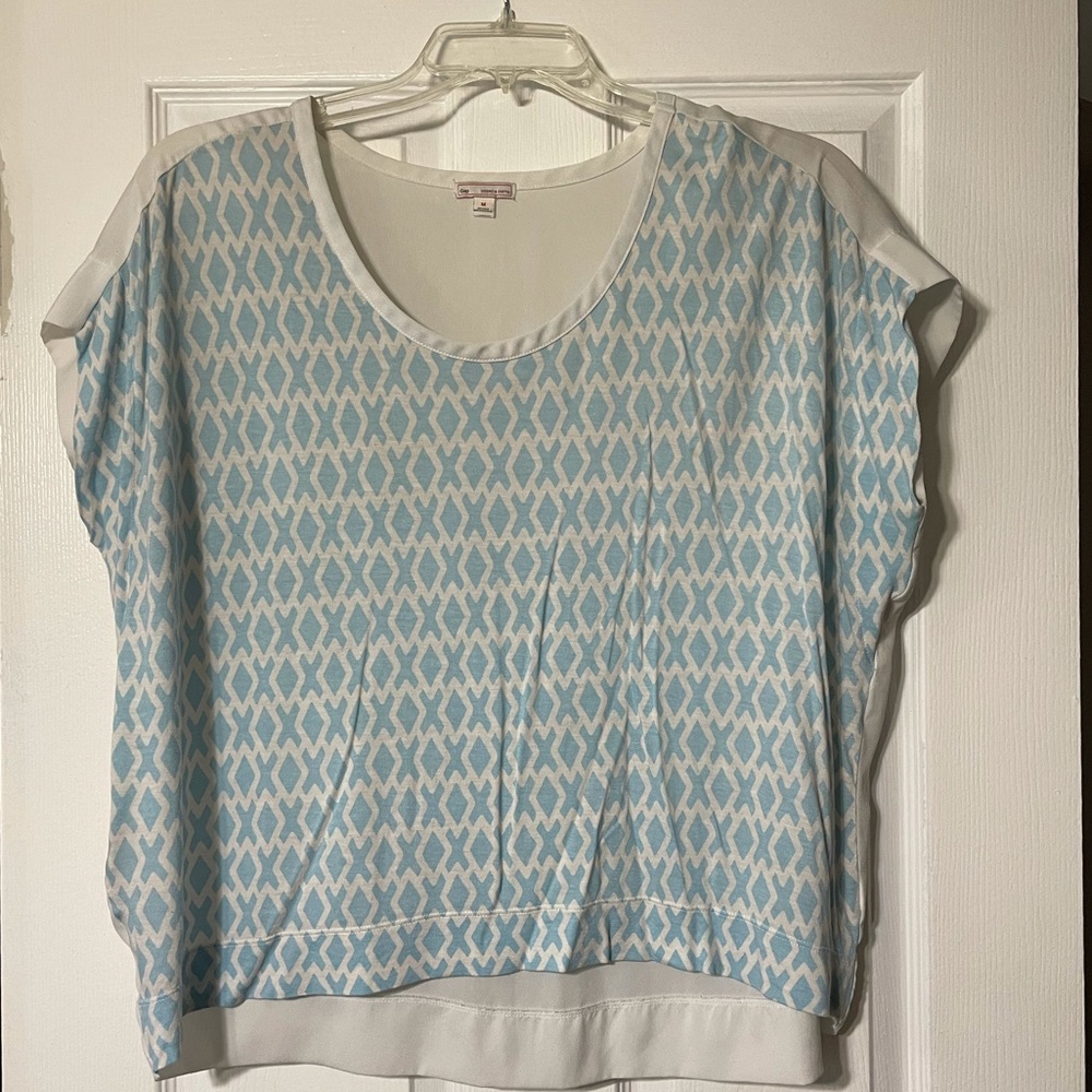 Ladies dress top , blue , Aztec pattern